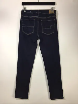 American Eagle Hi-Rise Skinny Dark Wash Super Stretch Size 4 x-short thumbnail 8