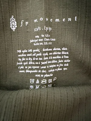 FP Movement Good Karma Leggings XS/S Olive Green High Rise Seamless Yoga thumbnail 3