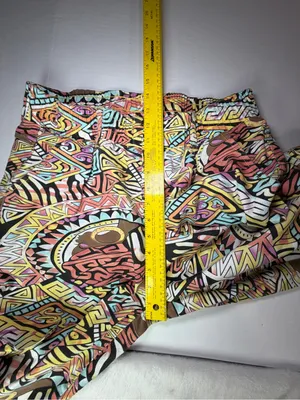 Multicolor barrel Graphic Jogger Pants - cropped juniors 15/16 size large w thumbnail 4