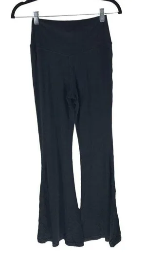 Aerie Offline By Womens High-Waisted Crossover Flare Pants Black Size L thumbnail 2