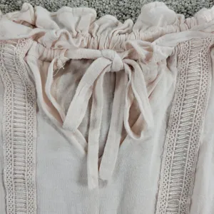 Chelsea & Violet Top Womens M Pink Collar Tie Ruffle Lace Trim Sleeveless Tank thumbnail 3