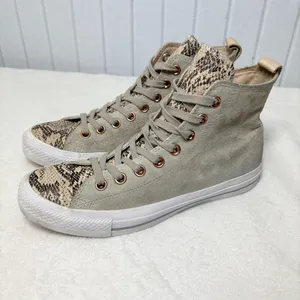Converse Chuck Taylor All Star Loop Hi Top Papyrus Ivory Snake Size‎ 9 thumbnail 4