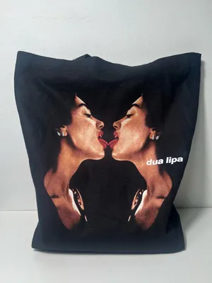 Dua Lipa Radical Optimism Tour Japan VIP Exclusive Black Canvas Tote Bag Merch thumbnail 2