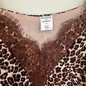 NWT Melrose & Market Cheetah Print Lace Camisole - Size: 2X thumbnail 2
