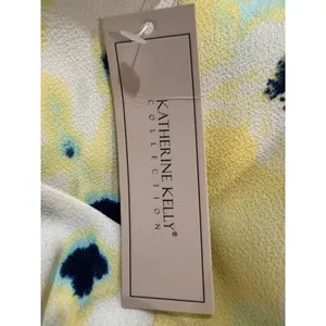 Katherine Kelly‎ Kennedy Dress 6 Yellow Floral Halter Sheath Seaside Breeze NWT thumbnail 12