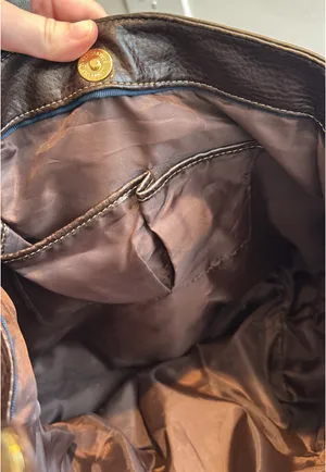 Y2K Chic Tommy Hilfiger Brown Leather & Canvas Bag thumbnail 4