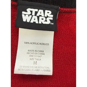 Star Wars Cardigan Women Red Black Darth Vader Storm Trooper Sweater Size M thumbnail 9