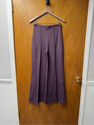 Quince Ultra-Stretch Ponte Super Wide Leg Pants Dark Orchid Purple Small thumbnail 11