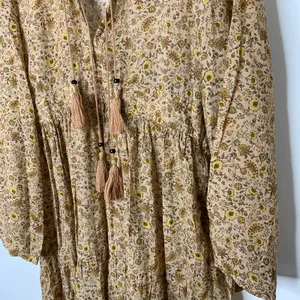 Doen Prem Maxi Jaipur Mustard Floral Print Dress Womens Small thumbnail 10
