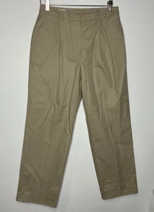 Vintage 346 brooks‎ brothers khaki pants front pleat business casual womens sz 8 thumbnail 1