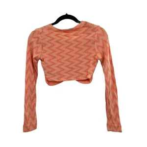 House of CB London Bertille Peach ZigZag Bandage Top Cropped Size XS‎ thumbnail 6