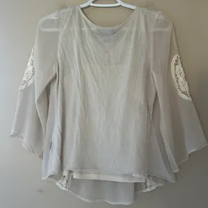 Cynthia Rowley Lace top with tank lining thumbnail 6