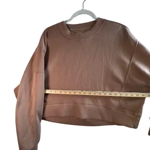 YPB Abercrombie &‎ Fitch Motion Oversized Cropped Sweatshirt Brown XL Athleisure thumbnail 5