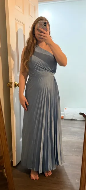 Abercrombie Giselle One-Shoulder Pleated Maxi Dress thumbnail 1