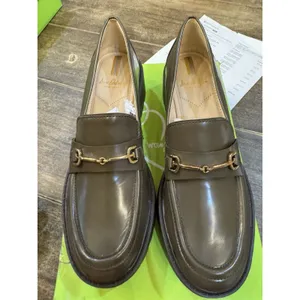 Sam Edelman Tully Alpine Green Shiny Slip On Chunky Lug Sole Loafers‎ Size 7.5 thumbnail 2