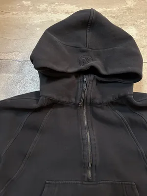 Scuba Oversized 1/2 Zip Hoodie in Black thumbnail 7
