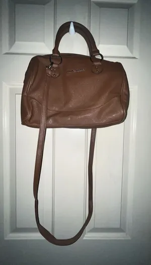 Franco Sarto Brown Faux Leather Satchel Crossbody Bag thumbnail 1