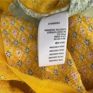 Free People Across The Sea Strapless Yellow Patchwork Tunic Mini Dress medium thumbnail 8