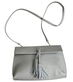 Anthropologie Faux Leather Tassel Crossbody. EUC Snap Closure Purse Satchel‎ thumbnail 1
