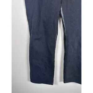 Abercrombie & Fitch Mixed Media Jeans Women 33/16S Black Faux Leather Edgy thumbnail 3
