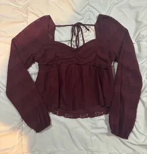 Burgundy crop top Red Size M thumbnail 1