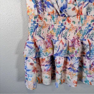Amanda Uprichard Nala Tiered Mini Dress Womens L Florence Floral Print Coquette thumbnail 4