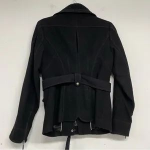 Laundry by Shelli Segal Black Belted Short Trench Coat Womens 4 Preppy Classic Fall thumbnail 9