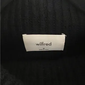 Wilfred Free‎ Womens Crew Neck Long Sleeves Cropped Sweater Black Wool Size M thumbnail 2