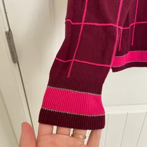 EUC | A New Day women’s maroon pink checkered‎ plaid button cardigan sweater XL thumbnail 3