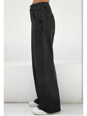 NEW Baggy Straight Leg Mid Rise Y2K Boyfriend Wide Leg High Waist Jeans 16/18 thumbnail 6