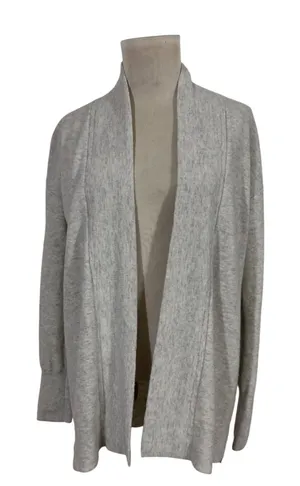 GAP‎ Women's Light Heather Gray Knit Cardigan Sweater Duster Size S Wool Blend thumbnail 1