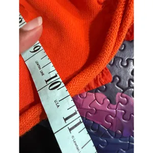 Free People Movement‎ Orange Athletic Shorts Flowy Sheer Overlay Size XS thumbnail 8