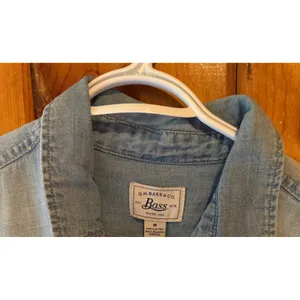 Highland Cow Denim ButtonUp Shirt Don't Be a Salty Heifer Western Country Top thumbnail 4