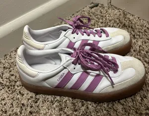 Purple Adidas Cream Samba thumbnail 1