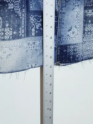 No Boundaries Bandana Patchwork Print Low Rise Denim Mini Skirt Size Medium thumbnail 7