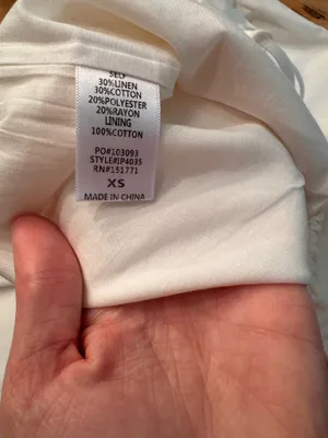 White Drawstring Pants Size XS thumbnail 2