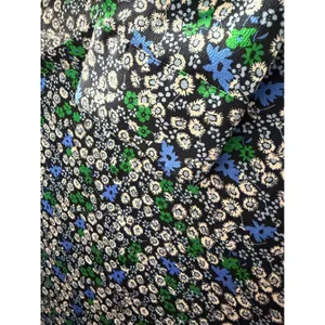 Banana Republic Petite Floral Soft Satin Perfect Tunic Top Blue Green Large‎ L thumbnail 3