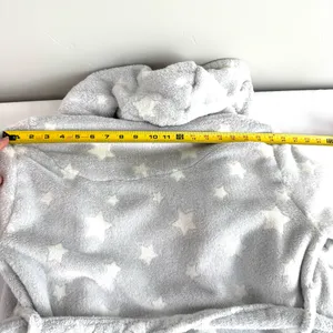 Women's Star Print Cozy Robe with belt Gray XS/S Target thumbnail 6