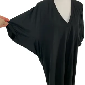Zara Tunic Dress Small Black Short Sleeve Oversized Casual Modern thumbnail 4