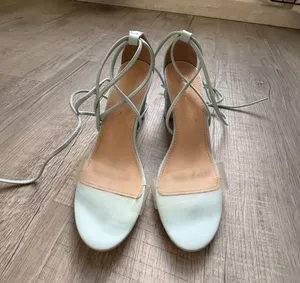 Allegra K 8.5 baby blue block heels thumbnail 1
