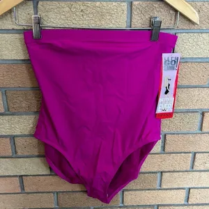 SPANX Core High Rise Bottom Swimwear 1366 Berry Bathing Suit Size 10 NWT thumbnail 2