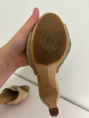 bally wood heels Tan Size 8 thumbnail 6