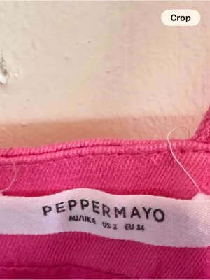 Peppermayo Hot Pink Square-Neck Corset Crop Top thumbnail 5