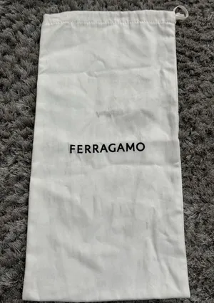 Single Salvatore Ferragamo Off White Canvas Storage Dustbag Cover 16x8 thumbnail 1
