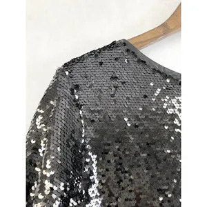 Stacy London Womens Sequin Top Large Disco‎ Party Glam Metallic Sparkle Showgirl thumbnail 5