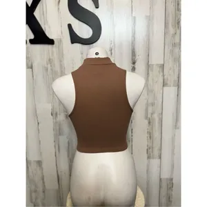 Zara Brown tank top blouse size XSmall thumbnail 4