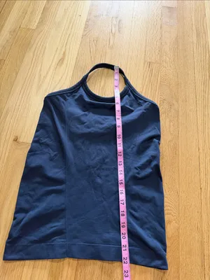 Oiselle Wazelle Navy Blue Halter Seamless Tank Top Sz S thumbnail 3