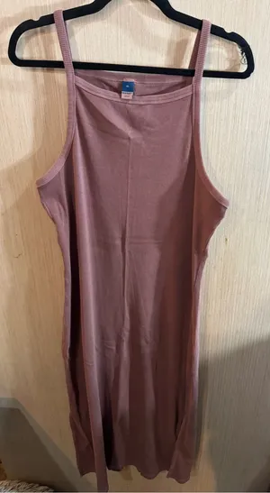 Women’s Old Navy Brown Ribbed Spaghetti Strap Dress Size XL thumbnail 1