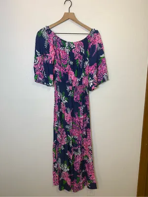 Lilly Pulitzer Ravyn Midi Dress in Ruffle Your Feathers thumbnail 2