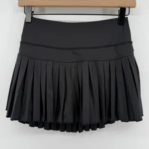 Gold Hinge Pleated Tennis Skirt Skort Black Women S Pickleball Preppy Sporty thumbnail 1